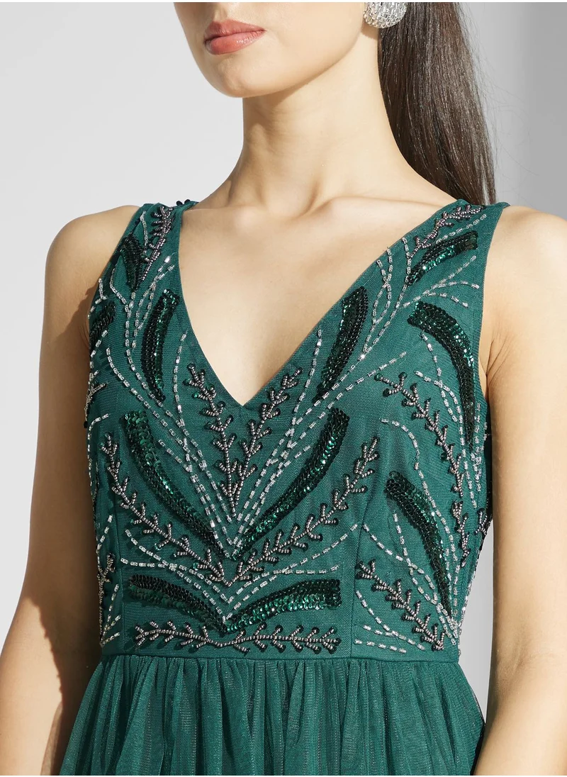 Namshi x Embellished Maxi Dress