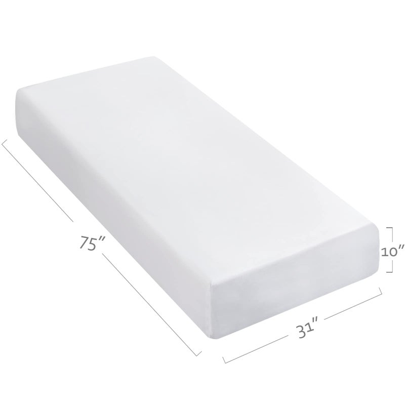 Moonsea Cot Sheets 31"" x 75""(2 Pack)  Cot Fitted Sheet Ultra Soft and Breathable Snug Fit for Narrow Twin Mattress/Camp Bunk Beds/RVs Bunk/Guest Beds/Army Cots/Trifold Mattress Grey and White  Sheet Only - Image 5