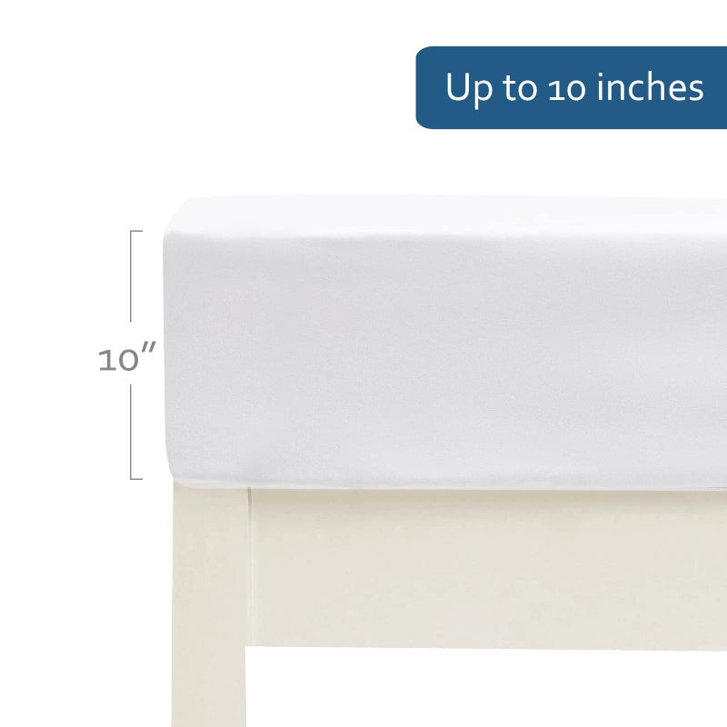 Moonsea Cot Sheets 31"" x 75""(2 Pack)  Cot Fitted Sheet Ultra Soft and Breathable Snug Fit for Narrow Twin Mattress/Camp Bunk Beds/RVs Bunk/Guest Beds/Army Cots/Trifold Mattress Grey and White  Sheet Only - Image 4