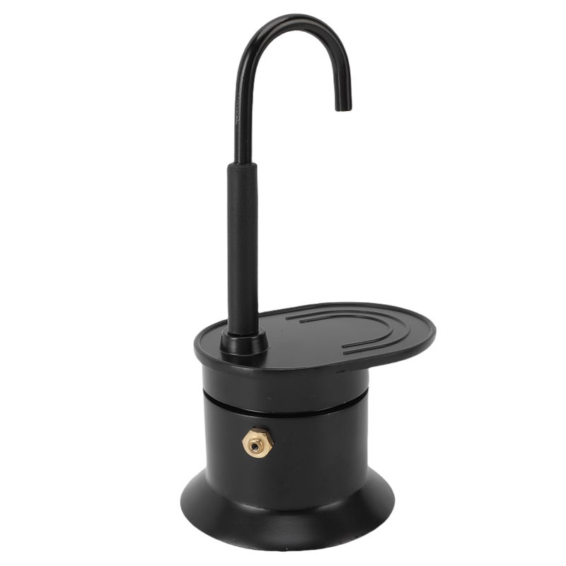 Single Tube Coffee Pot 1 Cup 50ML Aluminum Alloy Single Spout Stovetop Coffee Maker for Camping Outdoor Travel Black - Image 4