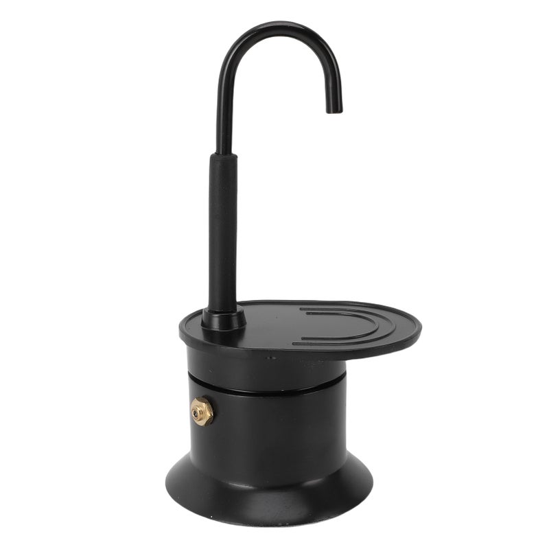 Single Tube Coffee Pot 1 Cup 50ML Aluminum Alloy Single Spout Stovetop Coffee Maker for Camping Outdoor Travel Black - Image 2