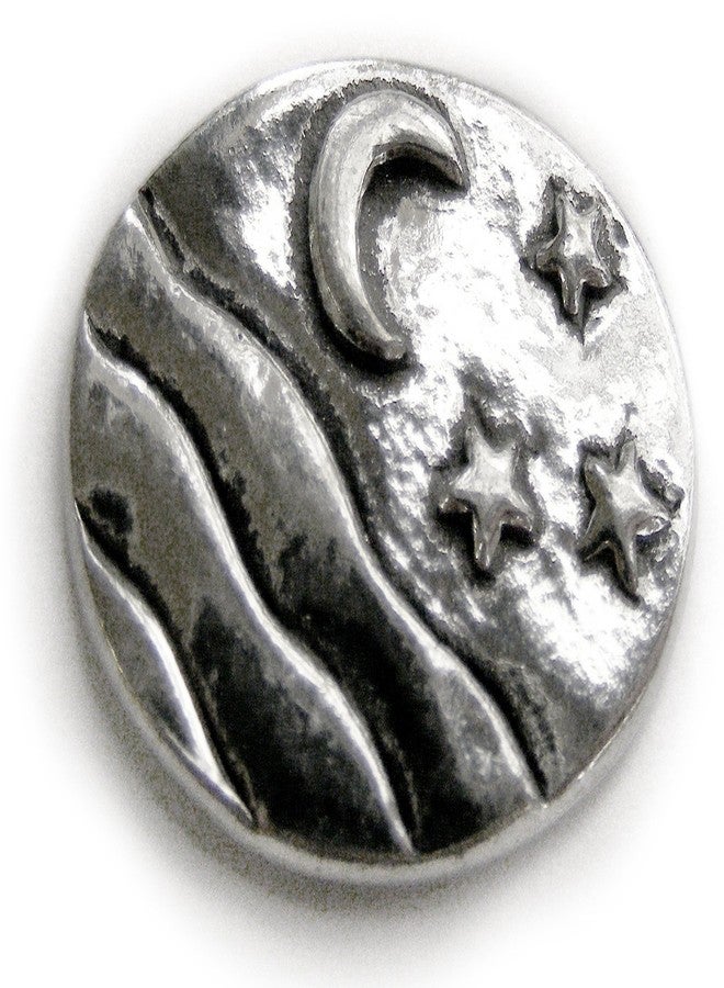 Basic Spirit Moon Stars - Serenity : Pocket Token or Lucky Novelty Coin, One Inch, Handcrafted Lead-Free Pewter - Image 1