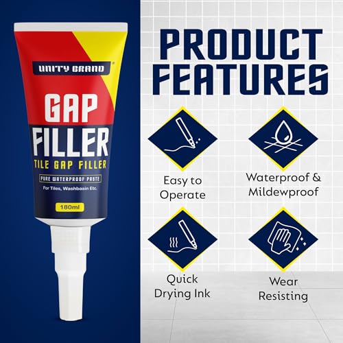 UB Unity Brand Unity Brand Wall Gap & Crack Filler (White), DIY Waterproofing for Home Repairs, Kitchen Sink & Wall Cracks, Bathroom Tile Gaps Sealant, Metal, Wood, PVC, Best for Wet & Damp areas (Pack 2/360 ML) - Image 3
