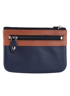 LAVERI LEATHER Laveri Leather Coin Purse With Key Chain Blue Tan  - Image 3