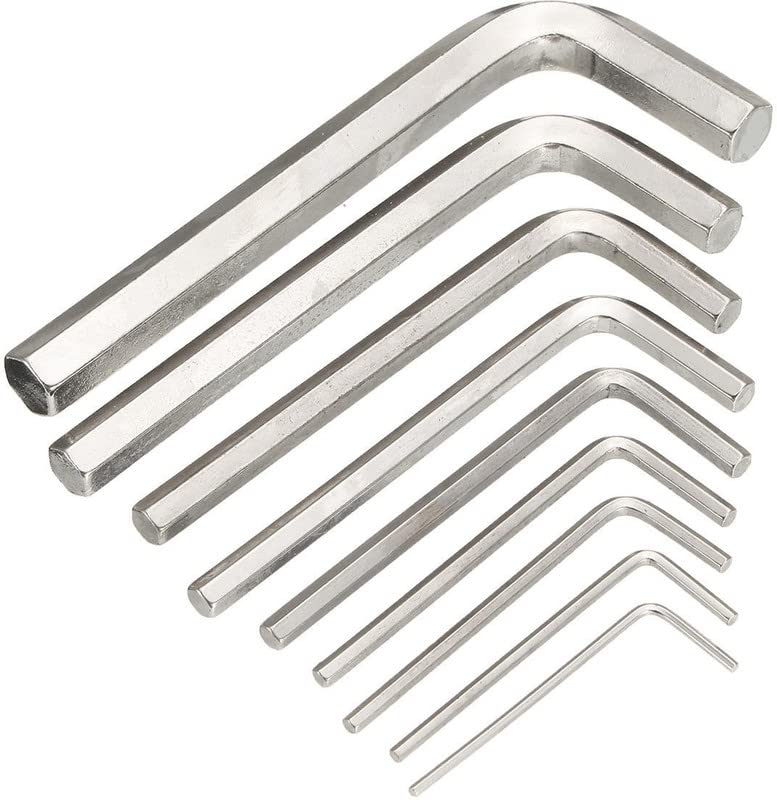 Inditrust Inditrust NEW 9 Pieces Hex Allen Key Wrench L Shape Repair Tool Set Allen Key Set  - Image 1