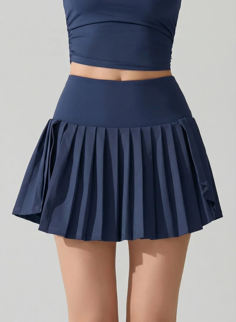 SVL Padel & Tennis Skirt with Built-in Shorts and Pocket - Navy - SVL