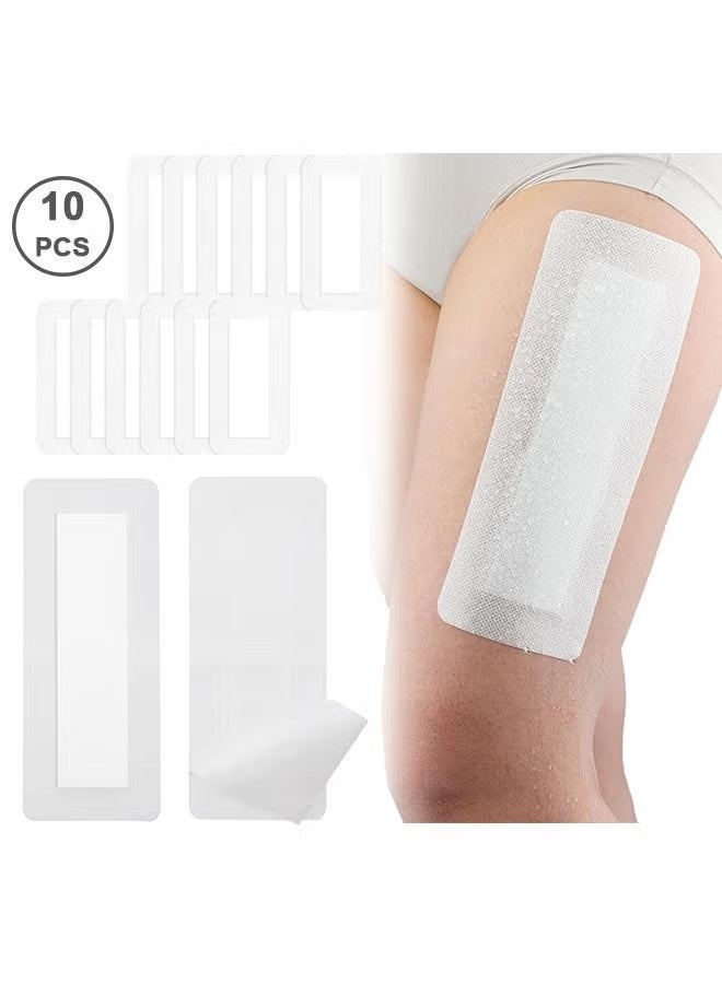 10Pcs Adhesive Island Wound Dressings, Breathable Bordered Gauze, Bandage Patches with Non-Stick Pad for Knee Hip Replacement Arm Leg Abdominal Back Incision Cuts Injury, 4"x10" - Image 1