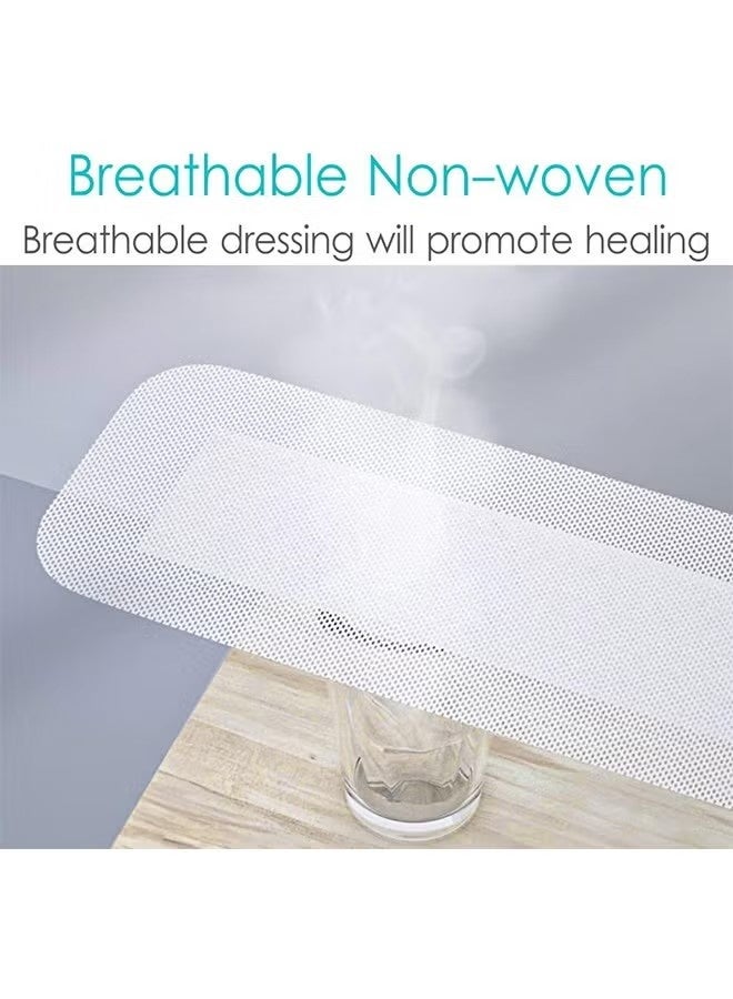 10Pcs Adhesive Island Wound Dressings, Breathable Bordered Gauze, Bandage Patches with Non-Stick Pad for Knee Hip Replacement Arm Leg Abdominal Back Incision Cuts Injury, 4"x10" - Image 5