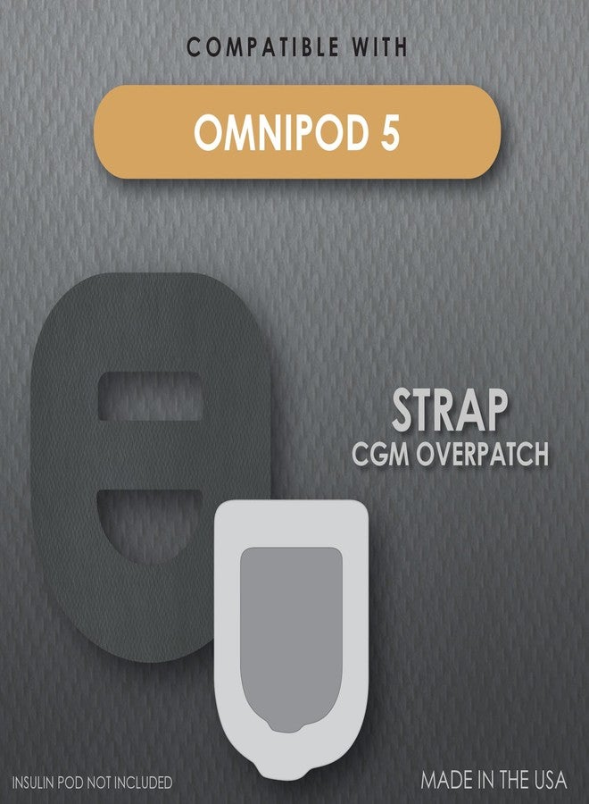 كوفر غارد لاصقة CoverGuard CGM | كبسولة الأنسولين Omnipod 5 | تصميم أسود بحزام متقاطع | 25 لاصقة | لاصق مقاوم للماء | مقاوم للتلف | سهلة الاستخدام والإزالة | صنع في الولايات المتحدة الأمريكية - Image 2