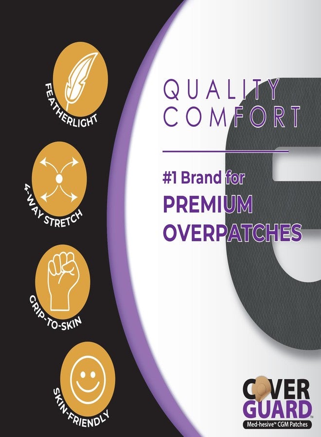 كوفر غارد لاصقة CoverGuard CGM | كبسولة الأنسولين Omnipod 5 | تصميم أسود بحزام متقاطع | 25 لاصقة | لاصق مقاوم للماء | مقاوم للتلف | سهلة الاستخدام والإزالة | صنع في الولايات المتحدة الأمريكية - Image 4