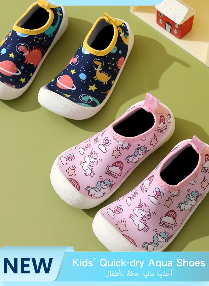 Kids' Quick-dry Aqua Shoes: Beach & Water Park, Anti-slip/Anti-cut, Soft Sole, for Swimming/Drifting/Hiking, Boy/Girl Friendly.  - Image 1