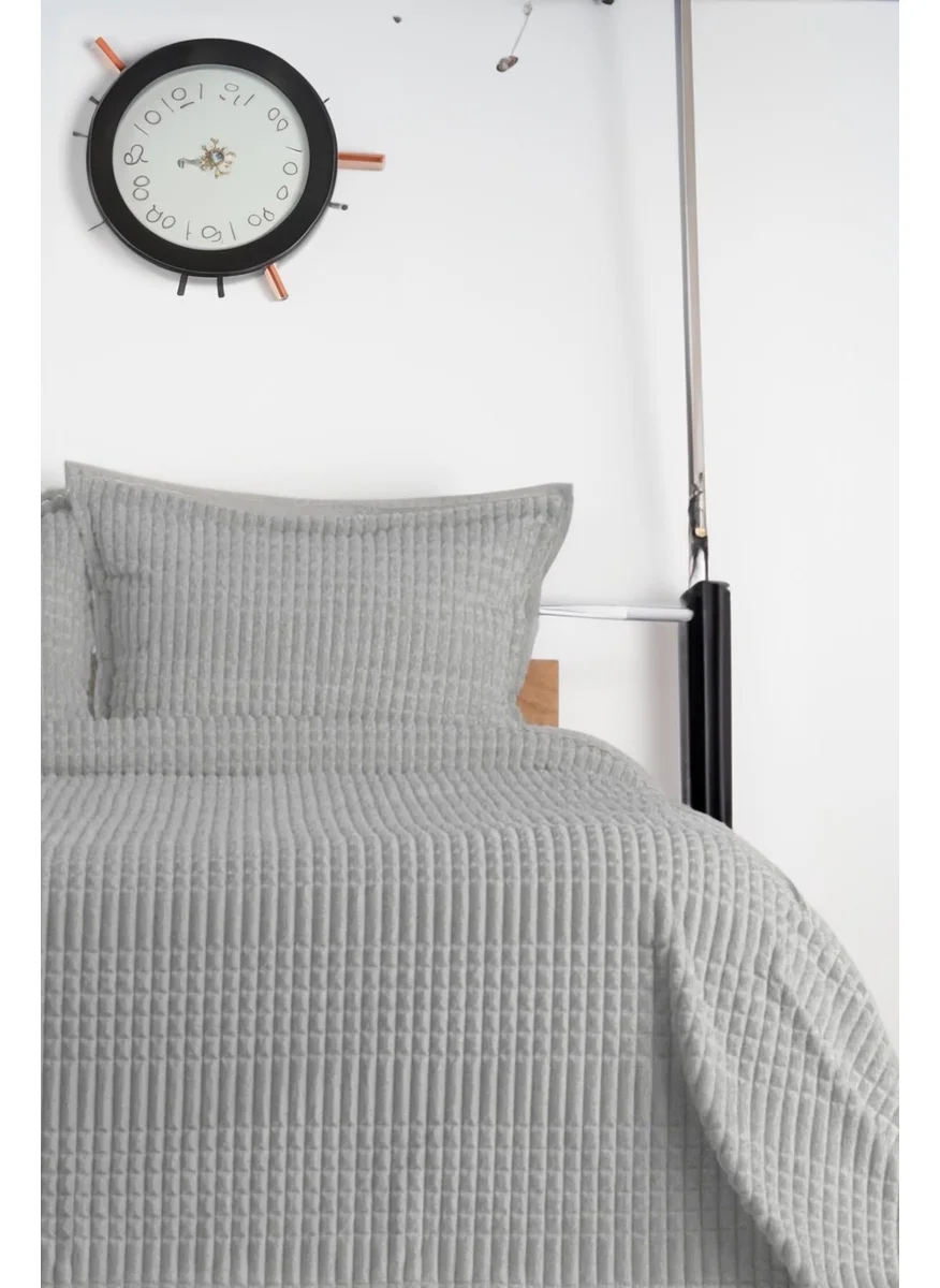 MERINOS Modern Line 2 Piece Blanket Set - Gray