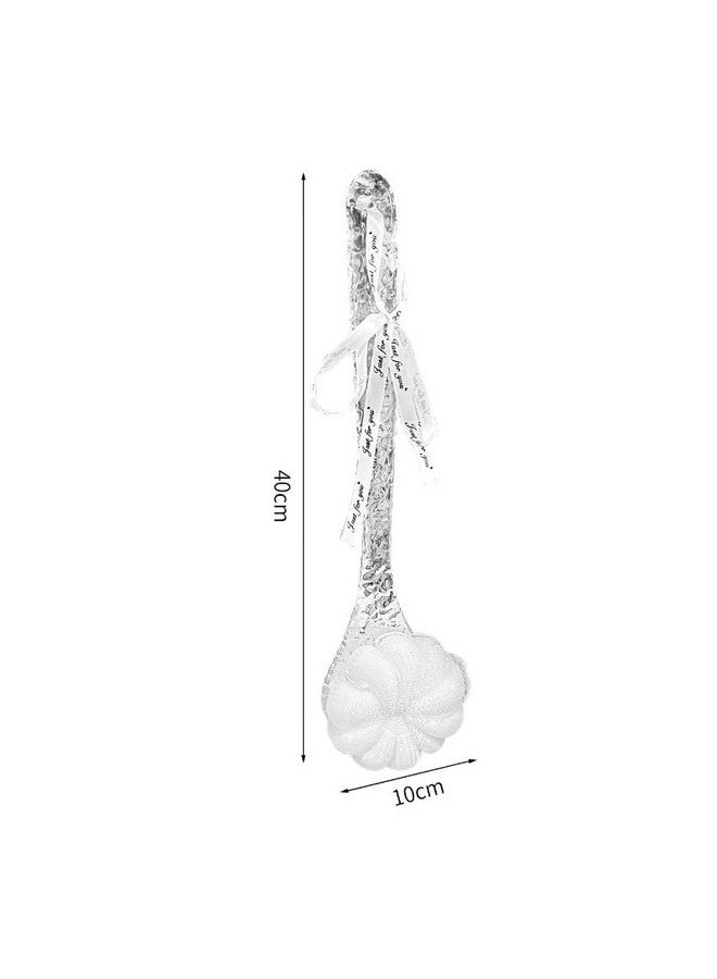 NILKANTH Shower Body Brush with Bristles and Loofah,Back Scrubber Bath Mesh Sponge with Curved Long Handle for Skin Exfoliating Bath, Massage Bristles Suitable for Wet or Dry, Men and Women (Black) - Image 2