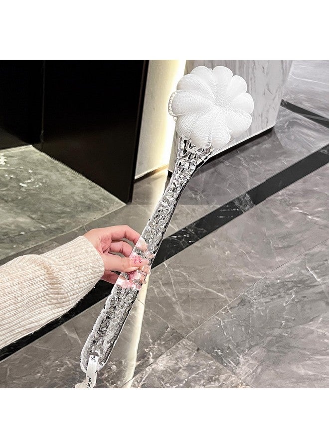 NILKANTH Shower Body Brush with Bristles and Loofah,Back Scrubber Bath Mesh Sponge with Curved Long Handle for Skin Exfoliating Bath, Massage Bristles Suitable for Wet or Dry, Men and Women (Black) - Image 1