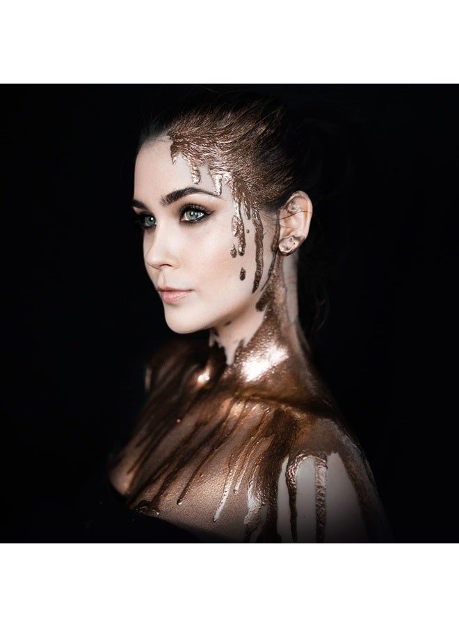 mehron Makeup Metallic Powder (.17 oz) with Mixing Liquid (1 oz) (BRONZE) - Image 2