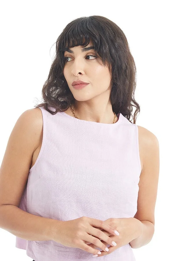 اشاراي Women's Sleeveless Solid Crop Length Top  Comfortable Material, Breathable Daily Wear, Casual Fashion Outfit, Special Occasion Outfit, Trendy & Chic Apparel