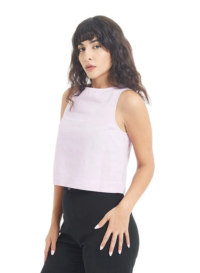 اشاراي Women's Sleeveless Solid Crop Length Top  Comfortable Material, Breathable Daily Wear, Casual Fashion Outfit, Special Occasion Outfit, Trendy & Chic Apparel