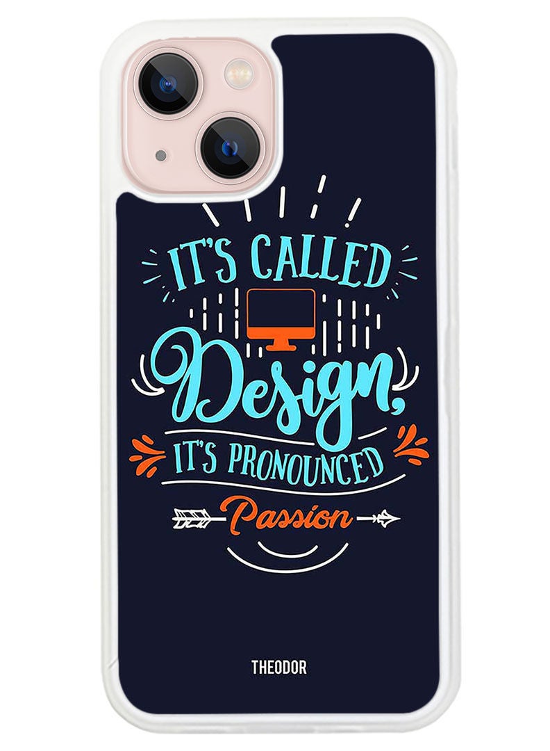 Theodor Protective Case Anti Scratch Shock Proof Cover For APPLE IPHONE 14 Its Called Design (White Bumper) - Image 1