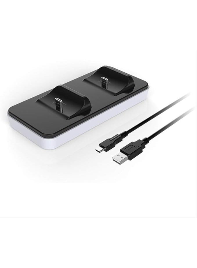 UBEdge PS5 Controller Charging Dock – Ultra Slim Dual Charging Station for PlayStation 5 Controllers, Dual USB Fast Charging Stand for Wireless Gamepads - Image 2