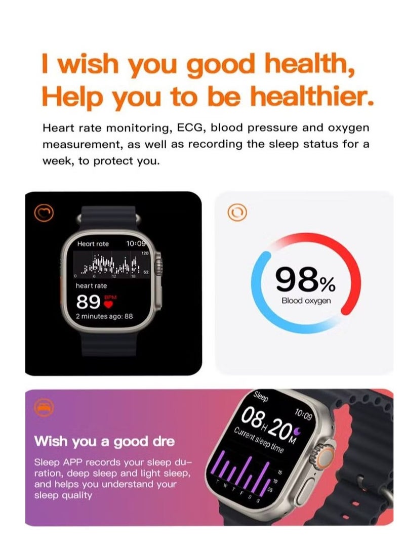 The new C90 Ultra 3 2.19-inch display Bluetooth full touch outdoor sports call smart watch, stylish and replaceable wristband. - Image 4