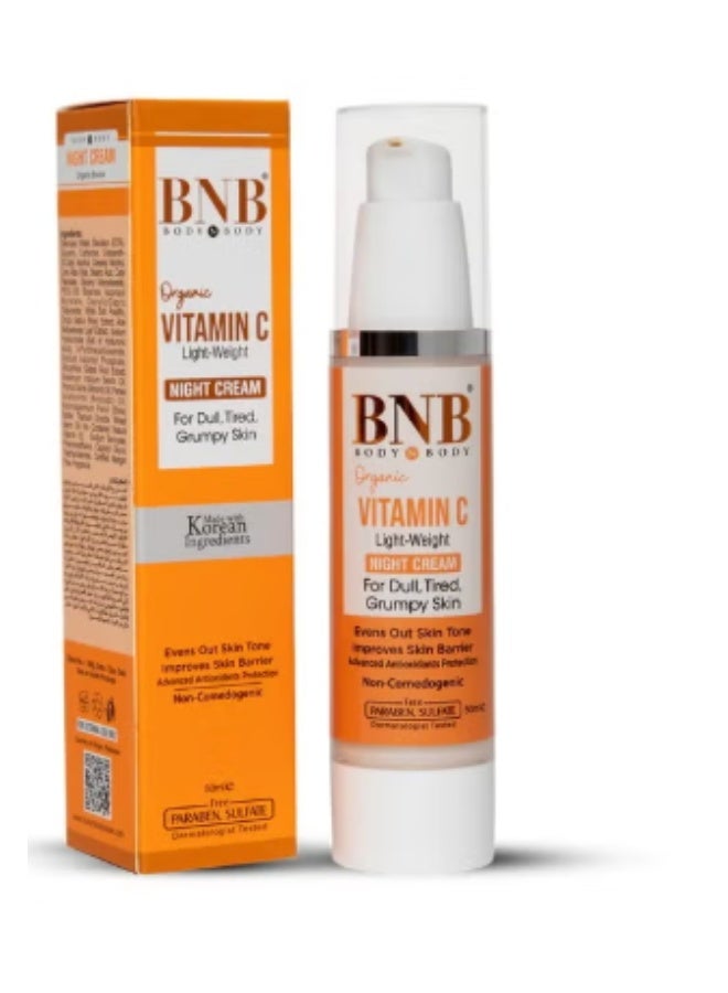 BNB Vitamin C Night Cream 50ml – Brightening & Repairing Night Moisturizer - Image 2