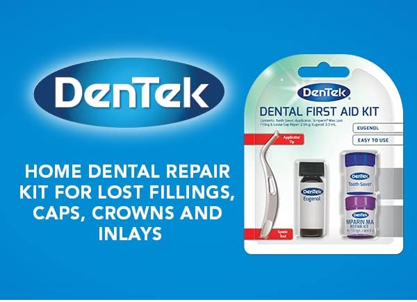 Dentek مجموعة الإسعافات الأولية من دينتيك للإصلاح المؤقت للأسنان في المنزل لإصلاح الحشوات المفقودة أو تأمين التيجان أو الأغطية أو الحشوات مع أداة المجرفة - Image 3