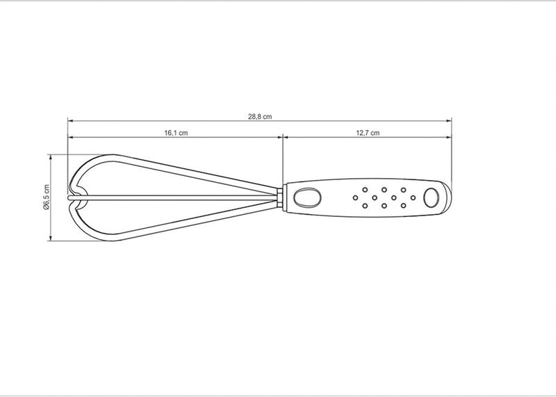 Gray Nylon Whisk with Black Polypropylene Handle - Image 4