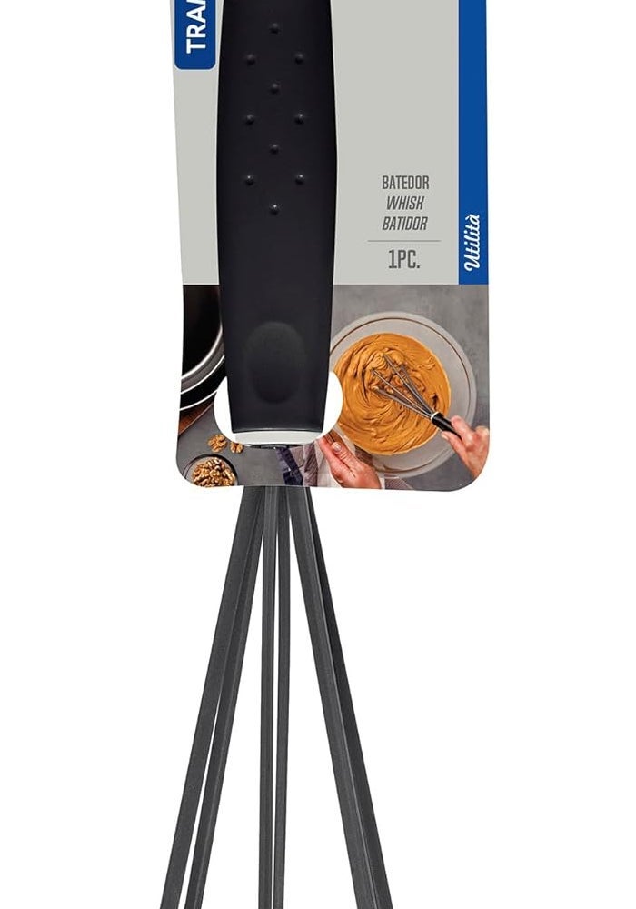 Gray Nylon Whisk with Black Polypropylene Handle - Image 3