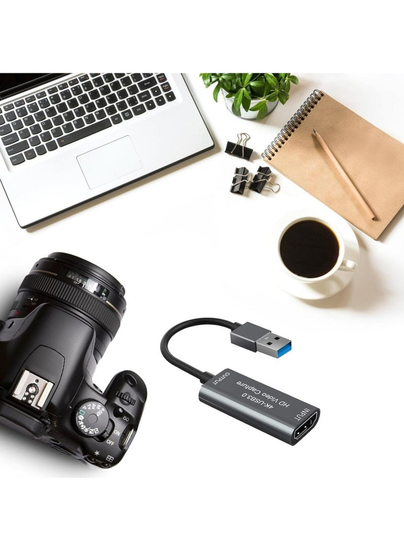 إكس ليفيل بطاقات التقاط الفيديو ، 4K HDMI إلى جهاز التقاط الفيديو USB 3.0 ، 1080P HD 60fps بث مباشر وتسجيل فيديو صوتي للالعاب والبث والتدريس ومؤتمرات الفيديو (الفضة) - Image 3