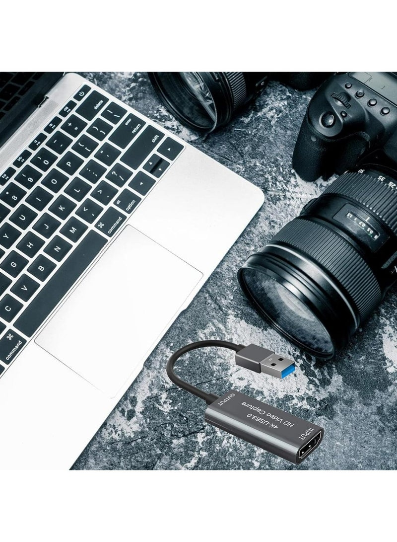 إكس ليفيل بطاقات التقاط الفيديو ، 4K HDMI إلى جهاز التقاط الفيديو USB 3.0 ، 1080P HD 60fps بث مباشر وتسجيل فيديو صوتي للالعاب والبث والتدريس ومؤتمرات الفيديو (الفضة) - Image 2