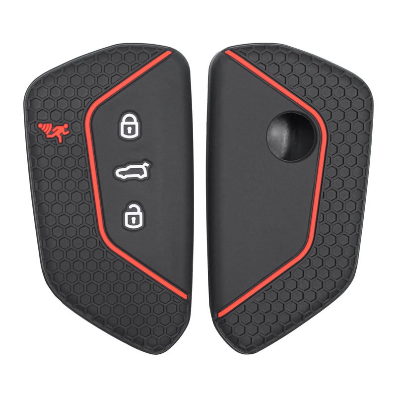 2 Pack Black TPU Key Cover for VW ID.4/Atlas/Golf GTI/Teramont Cross Sport, 4-Button Key Fob Case - Image 3