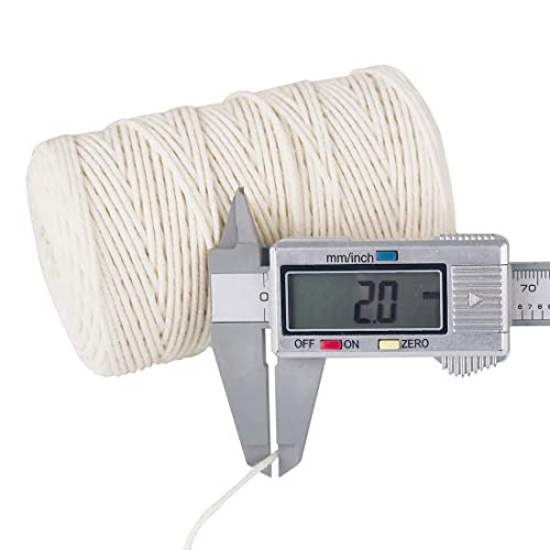 PH PERKHOMY PerkHomy Cotton Butchers Twine String 500 Feet 2mm Twine for Cooking Food Safe Crafts Bakers Kitchen Butcher Meat Turkey Sausage Roasting Gift Wrapping Gardening Crocheting Knitting - Image 3