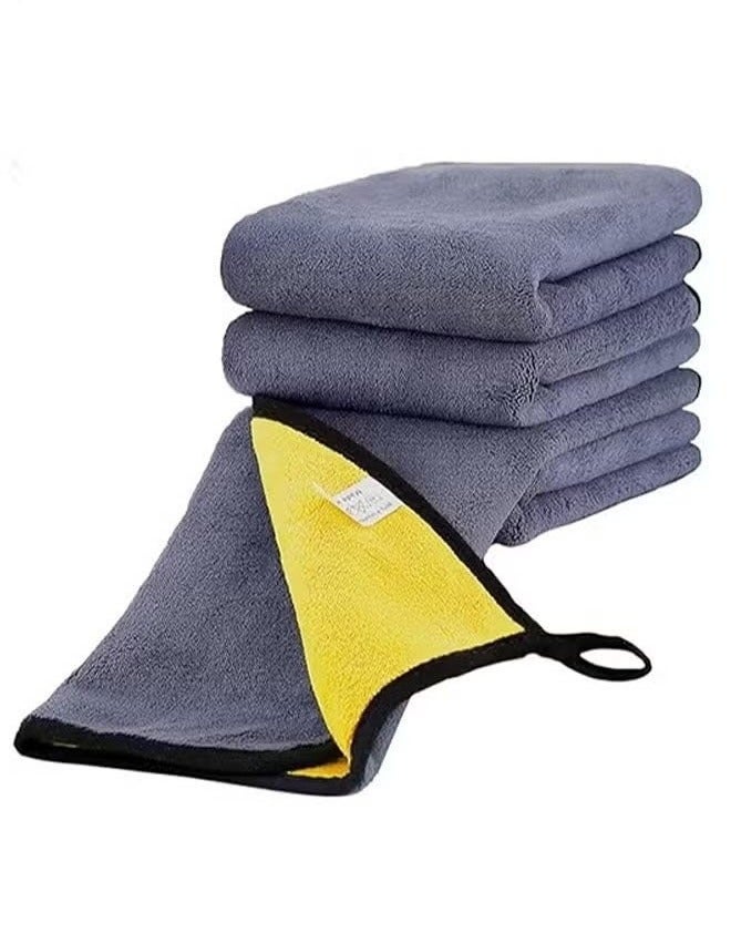 ACTION Microfiber Car Cleaning Towels – 600 GSM Thick Plush, Super Absorbent, Lint-Free & Streak-Free Auto Detailing Cloths for Interior & Exterior, 40×40 cm, Pack of 4 - Image 1