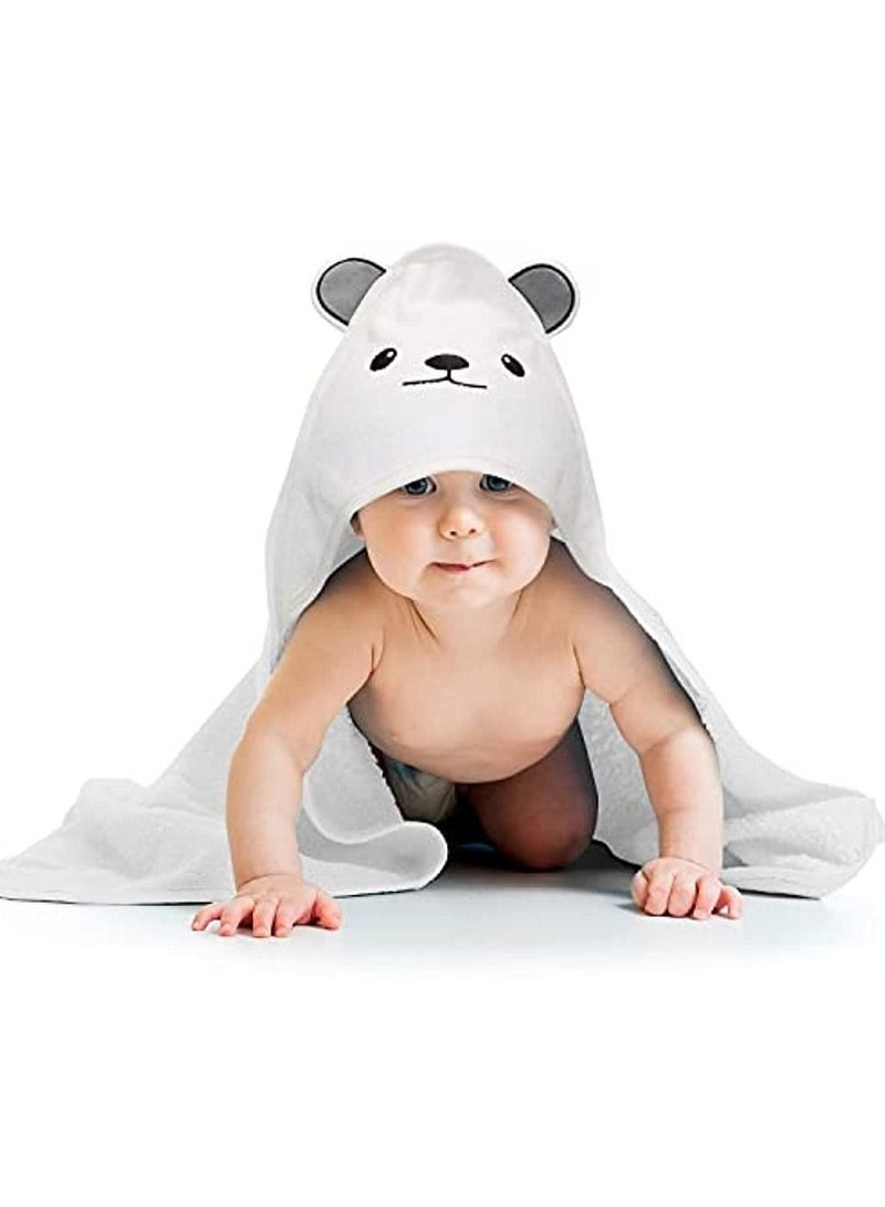 Gonice Ultra Absorbent Bamboo Animal Hooded Baby Towel With Bear Ears  - Image 1