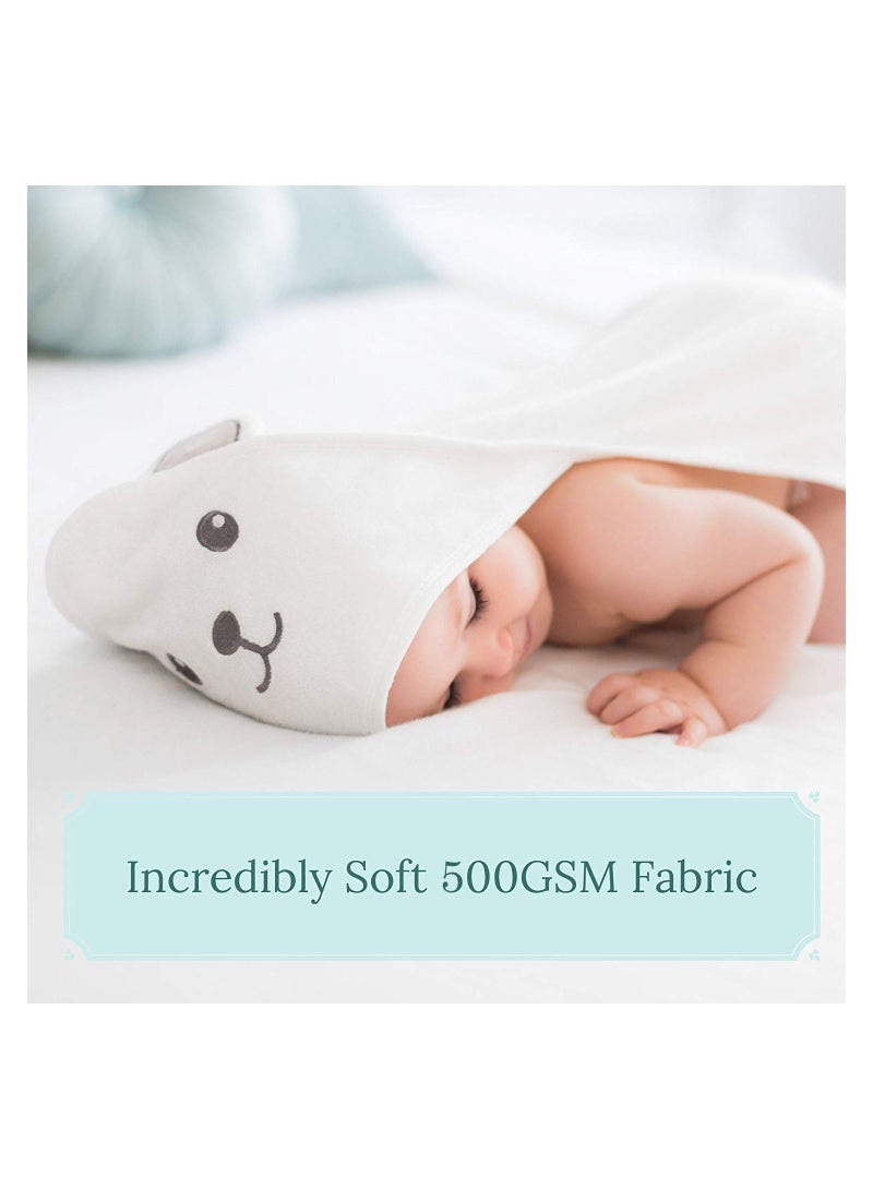 Gonice Ultra Absorbent Bamboo Animal Hooded Baby Towel With Bear Ears  - Image 3