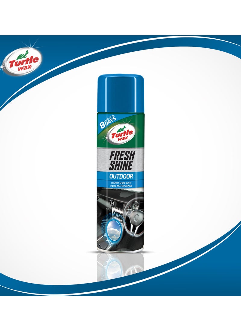 TurtleWax Car Cockpit Shine & Air Freshener Outdoor Scent - 500ml Turtle Wax Fresh Shine  - Image 5