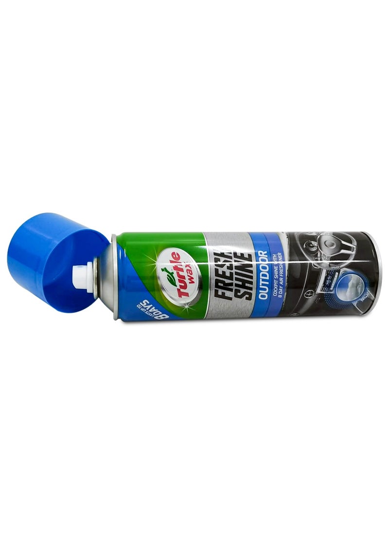 TurtleWax Car Cockpit Shine & Air Freshener Outdoor Scent - 500ml Turtle Wax Fresh Shine  - Image 3