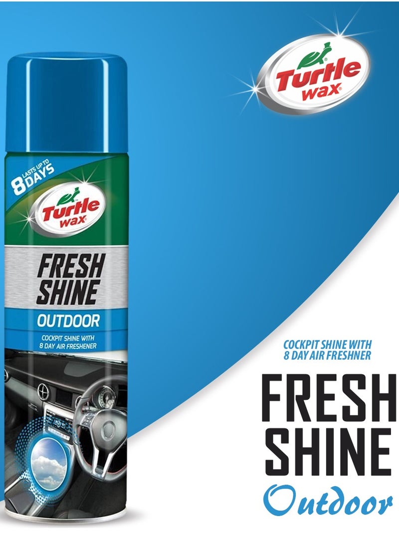 TurtleWax Car Cockpit Shine & Air Freshener Outdoor Scent - 500ml Turtle Wax Fresh Shine  - Image 1