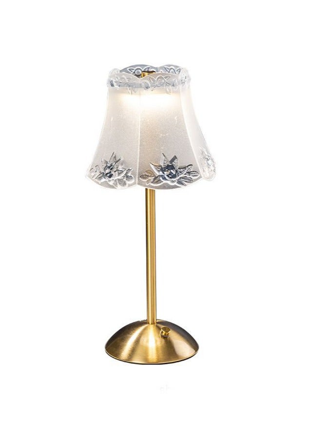 general Retro bedside table lamp Nordic bedroom small night light USB rechargeable touch ambient light - Image 1