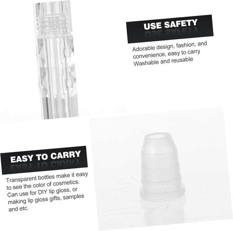 5pcs Refillable Lip Gloss Tubes Transparent Lip Balm Bottles for Diy Makeup Mini Containers for Gloss Samples and Travel Use - Image 2