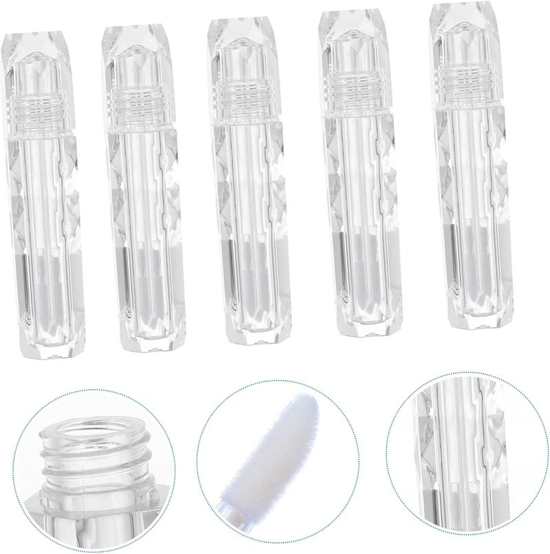 5pcs Refillable Lip Gloss Tubes Transparent Lip Balm Bottles for Diy Makeup Mini Containers for Gloss Samples and Travel Use - Image 3