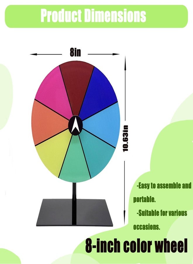 Ruoyang 8 Inch Dry Erase Prize Wheel Spinner with Stand & Marker - Portable Spin The Wheel Game for Prizes, Home Parties, Trade Shows, Classroom Activities - Image 3