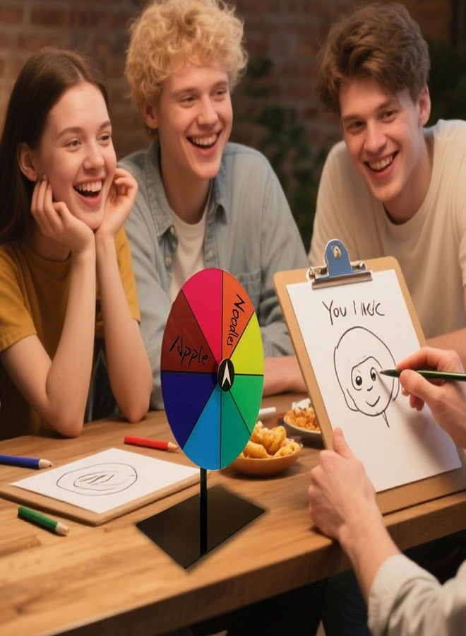 Ruoyang 8 Inch Dry Erase Prize Wheel Spinner with Stand & Marker - Portable Spin The Wheel Game for Prizes, Home Parties, Trade Shows, Classroom Activities - Image 2