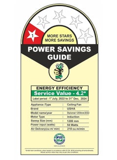 Usha Usha Diplomat 1200mm 50 Watt Energy Efficient 1 Star Rated Power Saving Ceiling Fan (Brown)  - Image 3
