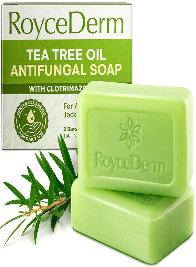 Roycederm Antifungal Bar Soap - Tea tree Oil Soap - Athlete’s Foot Treatment for Jock Itch & Ringworm - Medicated Antifungal Soap with Clotrimazole 1% - Tea Tree Oil Scent, 1 Pack - Image 1