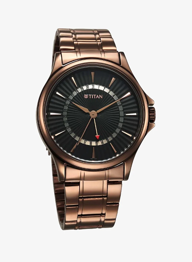 TITAN Men's Stainless Steel Analog Watch 10038QM01 - 49 mm