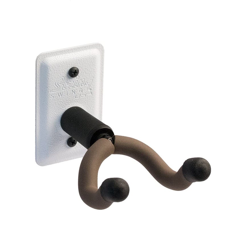 String Swing Guitar Hanger White Metal Wall Mount Home & Studio Guitar Keeper WCC11K - Image 3