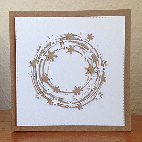hinana Star Round Frame Metal Die Cuts,Star Ring Circle Star Vine Cutting Dies Cut Stencils for DIY ScrapbooKing Photo Decorative Embossing Paper Dies for ScrapbooKing Card MaKing - Image 5