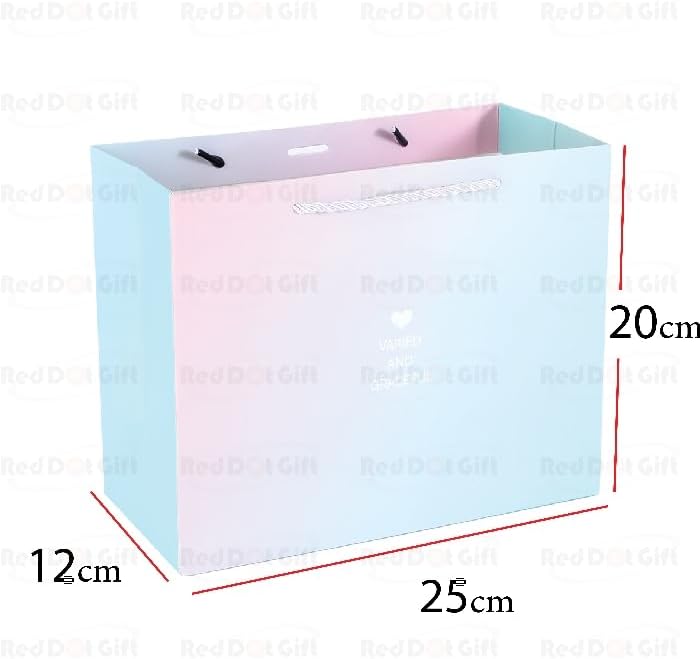 Red Dot Gift Gift Bags, 10-Pack Gradient Large Size H25*36*12cm with Bow Ribbon, Portable Paper Gift Bags with Handles, Birthday, Wedding, Christmas, Bridal Shower Wrap Bags - Image 2