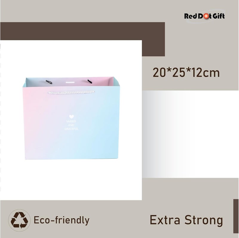 Red Dot Gift Gift Bags, 10-Pack Gradient Large Size H25*36*12cm with Bow Ribbon, Portable Paper Gift Bags with Handles, Birthday, Wedding, Christmas, Bridal Shower Wrap Bags - Image 3